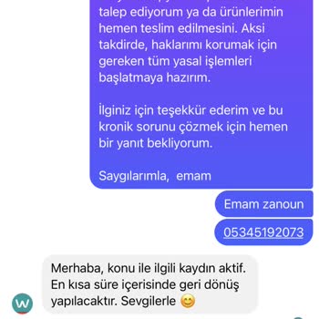 Watsons Gönderileri Teslim Etmiyor!