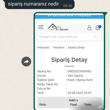 Cimri Siparişimin Kargoya Verilmeyip Site İle De İletişime Geçememe