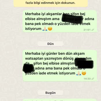 Mervstore.net Merv Store'dan Aldığım Elbise İle İlgili İade Talebi