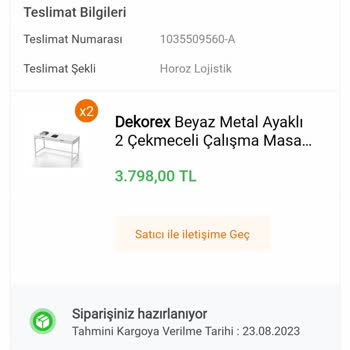 Dekorex Ürün Teslimatı Yapılmıyor!