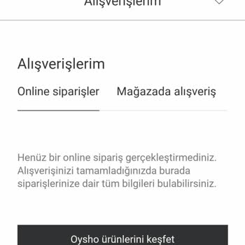 Oysho Giyim Online Siparişim İptal Edilmiş