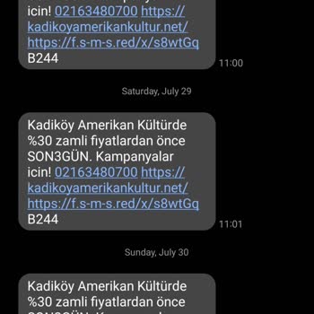 Kadıköy Amerikan Kültür SMS Rahatsızlığı