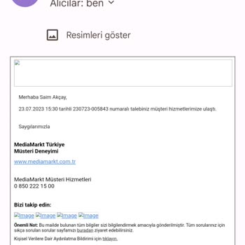 Media Markt Ürünü 1.5 Aydır Göndermiyor