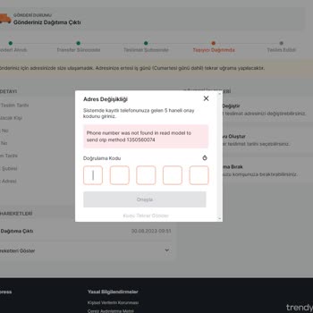 Trendyol Adres Değişikliği Yapılamadığından Ürünümü Teslim Alamıyorum