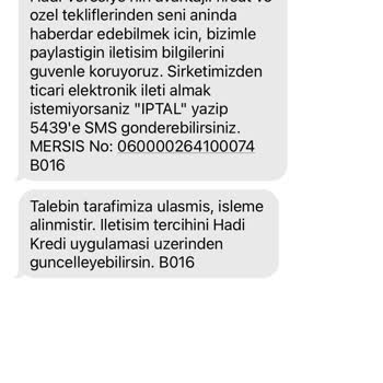 Hadi TOM Pay Hadi Veresiye İznim Olmadan Kayıt Oluşturmuş