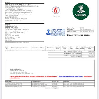 Venüs Ayakkabı Para İadesi İstiyorum