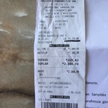 Kuşadası AVM Sarı Yıldız'da Satılan Speedo Deniz Gözlüğünün Sahibi Kim