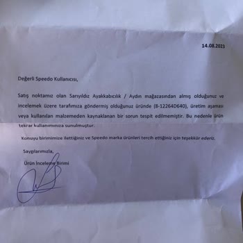 Kuşadası AVM Sarı Yıldız'da Satılan Speedo Deniz Gözlüğünün Sahibi Kim