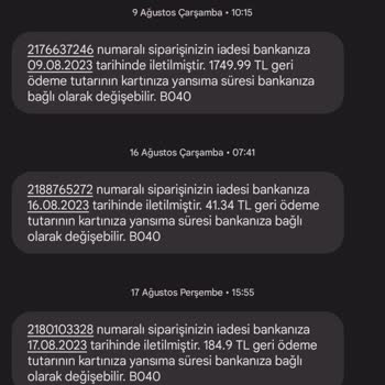 Trendyol Ücret İadesi Yapılmadı