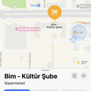 BİM- Kültür Şube İsimli Akkent Mahallesi Gaziantep Şahinbey Şubesi