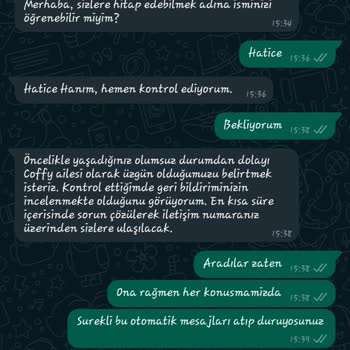 Coffy İade Talebim Karşılanmadı