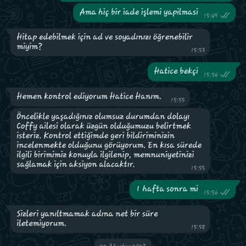 Coffy İade Talebim Karşılanmadı