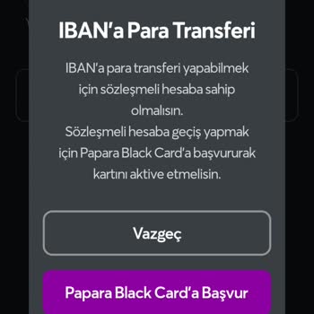 Papara Almond Kartımla İbana Para Atamıyorum Sözleşmeli Kart Olmalı