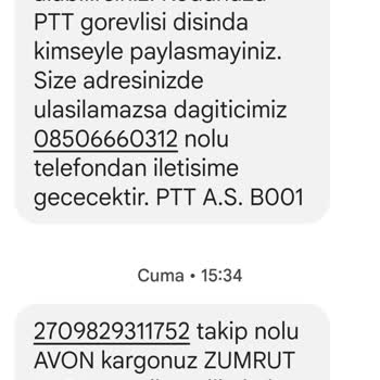 Avon Kargom Ortada Yok