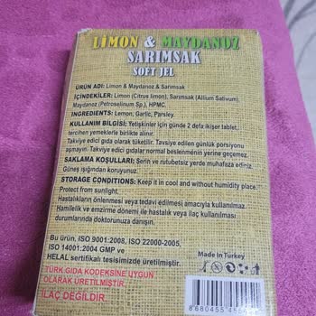 Antalya TV Limon Maydanoz Sarımsak Soft Jel Yanıltması