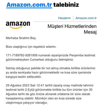 Amazon Siparişlerim Geç Geldi Ve İade Talebim Kabul Edilmedi