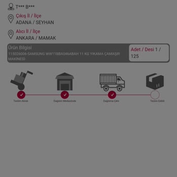 Horoz Lojistik Teslim Edilmeyen Çamaşır Makinesi