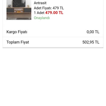 A101 Mobil Uygulamasından TV Ünitesi Siparişi Sorunu