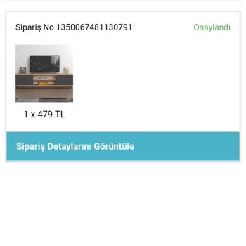 A101 Mobil Uygulamasından TV Ünitesi Siparişi Sorunu