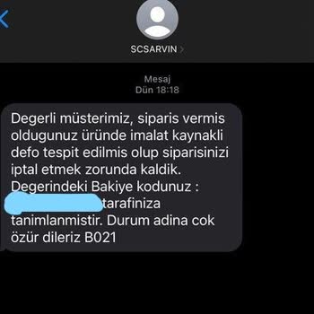 SC Sarvin Ücretimi Geri Alamıyorum