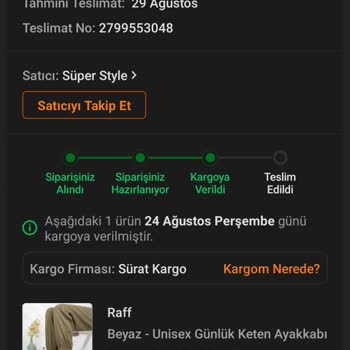 Sürat Kargo Kargomun Bana Ulaştırılmaması
