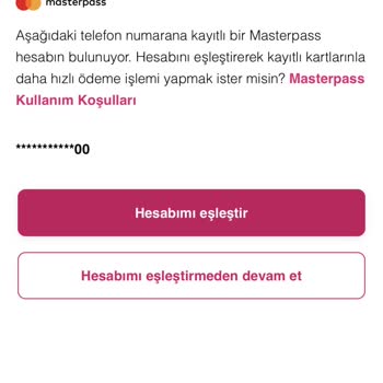 Masterpass Numara Değişikliği Yemeksepeti Kredi Kartı Kaydedemiyoum