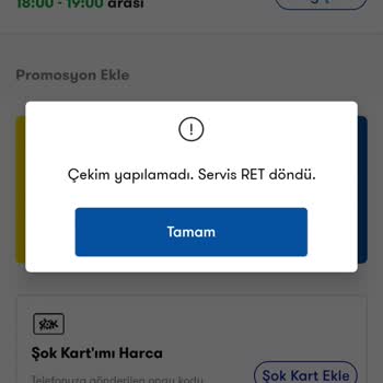 Şok Marketler Win Bakiyesini Kullanamıyorum Red Döndü Yazıyor