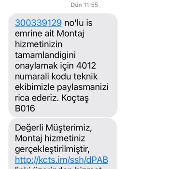 Koçtaş Mağazasından Aldığım Ürünün Montaj Yapılmaması