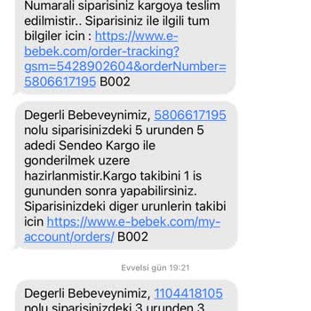 Ebebek İnternet Mağazası Sipariş Sorunu