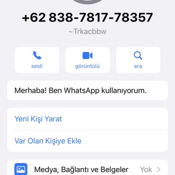 WhatsApp Yabancı Numara Merhaba Yazması