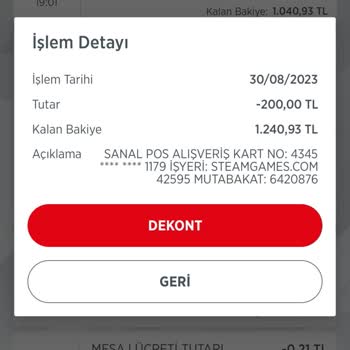Lidio Ödeme Hizmetleri Hesabımdan Bilgim Olmadan Para Çekme İşlemi