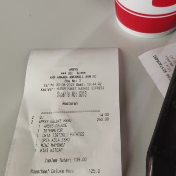 Arby's Den Çıkan Yabancı Cisim