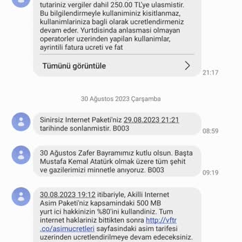 Vodafone Alınan Ek Paket Yanlış Görünüyor