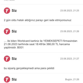 Yemeksepeti Online Ödeme Aldı Ama Sipariş Arızalı