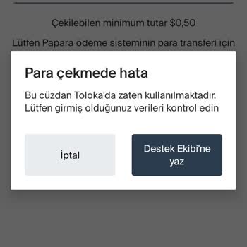 Toloka Para Çekme Sorunu