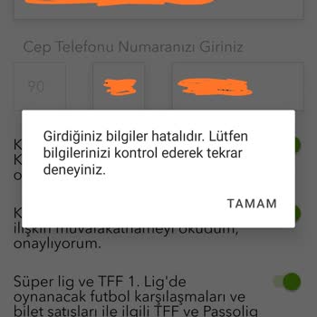Passolig Başvurusunda Bilgiler Hatalı Sorunu