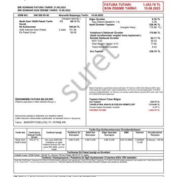 Vodafone Fatura İtirazı Yanlış