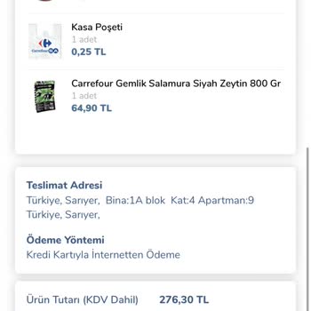 Carrefour Online Siparişim Geç Ulaştırıldı Ve Mağduriyet Yaşattı
