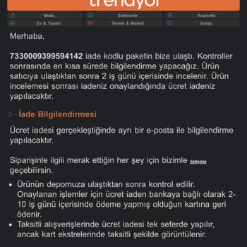 Trendyol Ürün Kaybediyor! Sürekli Oyalıyor