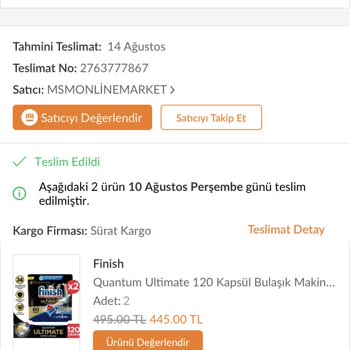 Sürat Kargo İlgisizlik- Yalan- Tarafıma Teslim Edilmeyen Kargo