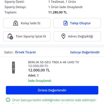 Pazarama Paramı İade Etmiyor