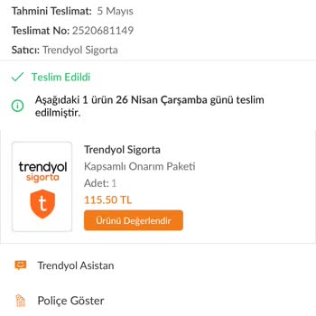 Trendyol Tamire Giden Üründen Bir Daha Haber Alınamaması