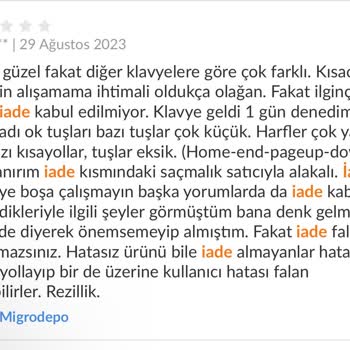 Trendyol Sebepsiz İade Reddi