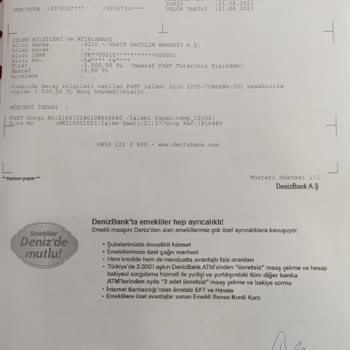 Denizbank Banka Hesabımdan Haberim Olmadan Para Transferi Dolandırı