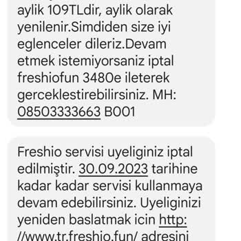 Freshio Fun Haksız Ve Yanıltıcı Abonelik