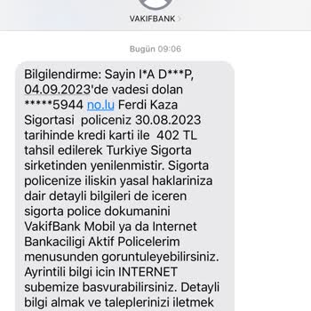 VakıfBank Haberim Olmadan Kredi Kartımdan Para Çekildi