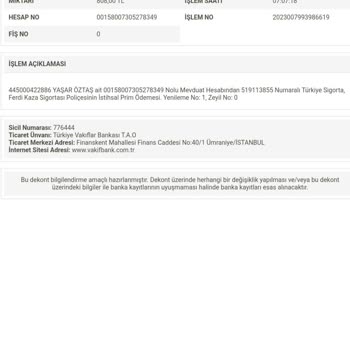 VakıfBank İzinim Olmadan Sigorta Yapılmıştır