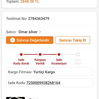 Omar Silver'den Kolye Aldım İade Ücreti Ödenmiyor