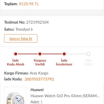 Trendyol Hatalı Ürün Gönderimi
