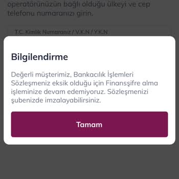 QNB Finansbank Mobil Uygulamada Sözleşme Eksik Diyor